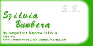 szilvia bumbera business card